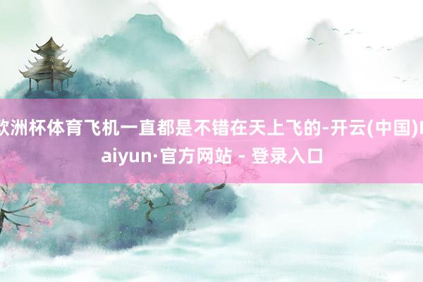 欧洲杯体育飞机一直都是不错在天上飞的-开云(中国)Kaiyun·官方网站 - 登录入口