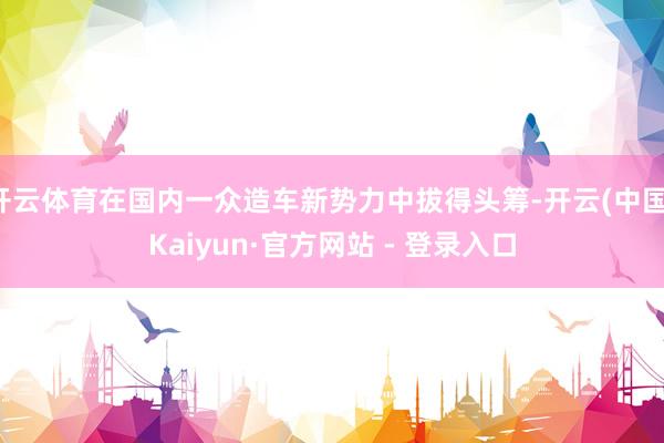 开云体育在国内一众造车新势力中拔得头筹-开云(中国)Kaiyun·官方网站 - 登录入口