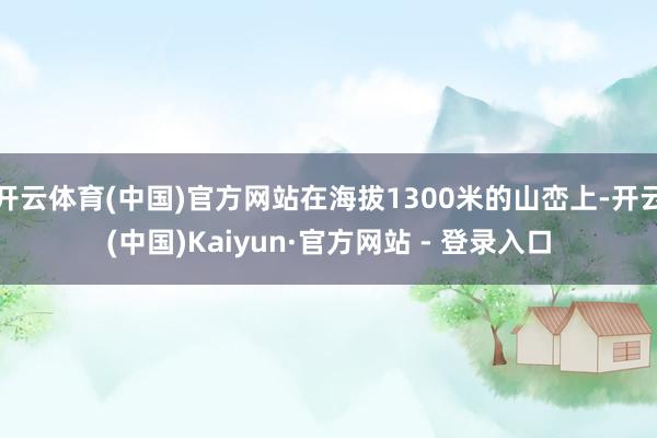 开云体育(中国)官方网站在海拔1300米的山峦上-开云(中国)Kaiyun·官方网站 - 登录入口