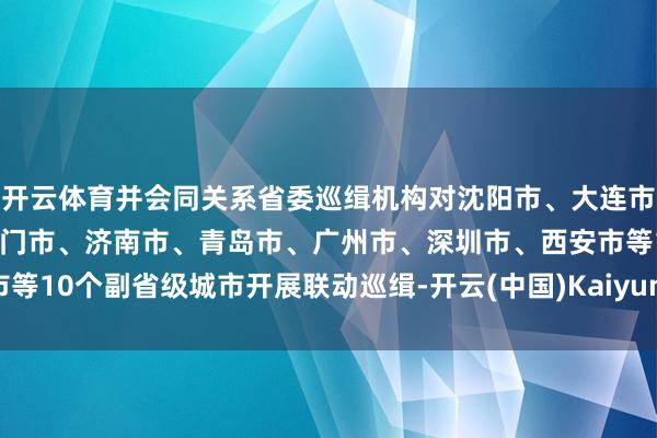 开云体育并会同关系省委巡缉机构对沈阳市、大连市、哈尔滨市、南京市、厦门市、济南市、青岛市、广州市、深圳市、西安市等10个副省级城市开展联动巡缉-开云(中国)Kaiyun·官方网站 - 登录入口
