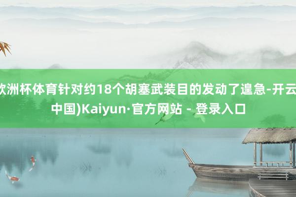 欧洲杯体育针对约18个胡塞武装目的发动了遑急-开云(中国)Kaiyun·官方网站 - 登录入口