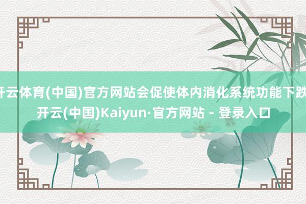 开云体育(中国)官方网站会促使体内消化系统功能下跌-开云(中国)Kaiyun·官方网站 - 登录入口