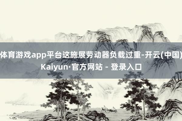 体育游戏app平台这施展劳动器负载过重-开云(中国)Kaiyun·官方网站 - 登录入口